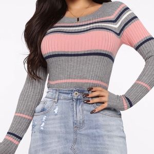 FashionNova Striped Sweater